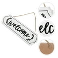 thumbnail image 1 of Raindrops Welcome Signs For Front Door 1Set White Rectangular Wood Sign With Rustic Style For Home, 1 of 8