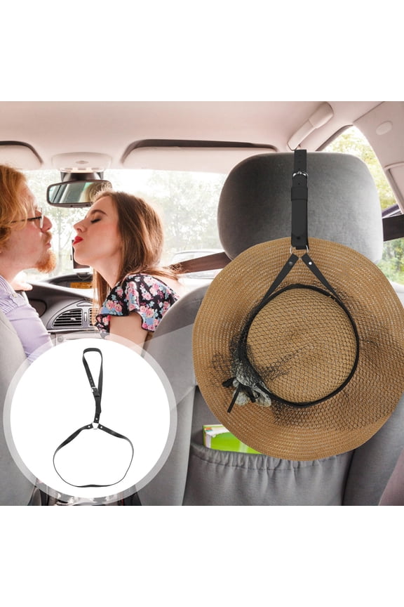 Hat Holder 1Set Black PU Simple Design for Truck Daily Use