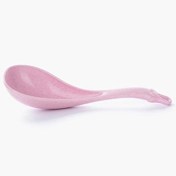 Raindrops Wheat Straw Rice Scoop Soup Spoon Food Serving Spoons Kitchen Utensil Tableware for Home Restaurant (Random Color)