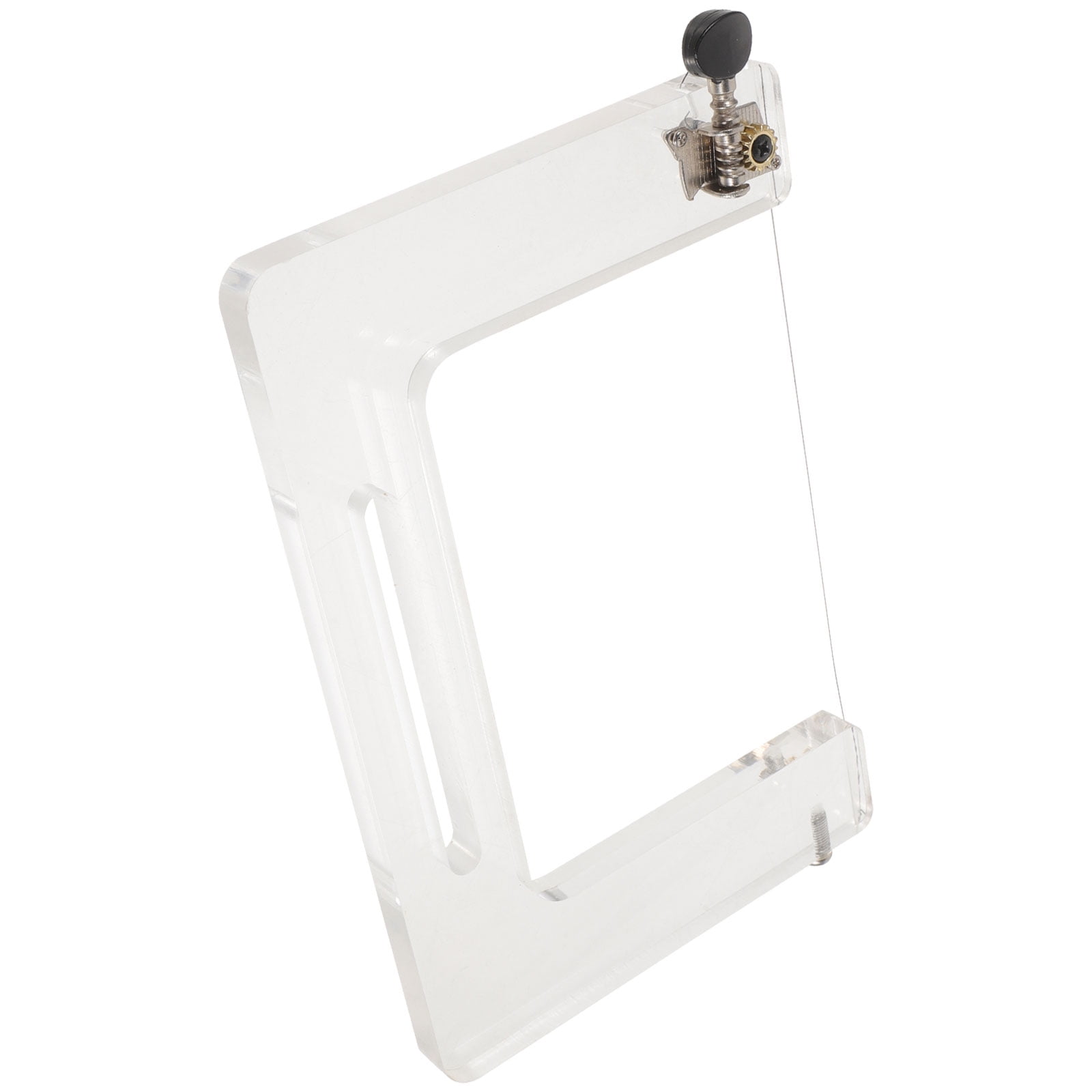 Raindrops White Acrylic and Metal Soap Cutter for Even and Smooth Cuts Daily Use Portable and Sturdy 7 inches