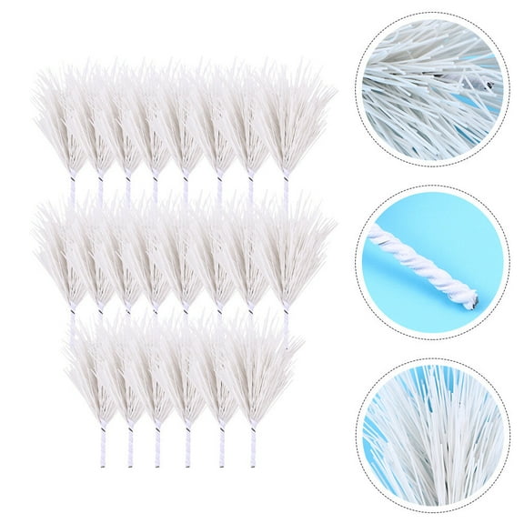 Raindrops White Artificial Pine Needles for DIY Christmas Decorations Plastic Christmas Supplies