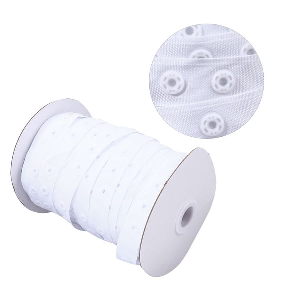 Raindrops White Snapper Belt Press Buckle for Clothes Sturdy Snap Fastener Curtain Button Replacement