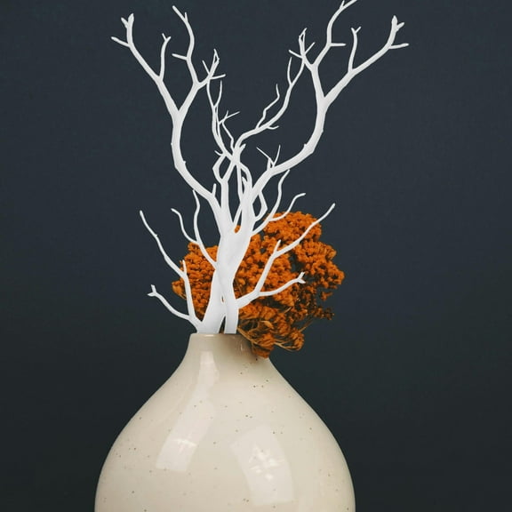 Raindrops White Decorative Tree Branches for Vases and Faux Stems with Bright Color and Design