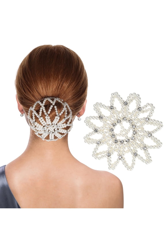 hair accessories snood Elastic Hair Snood Net for Women White 1Pcs