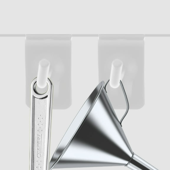 Raindrops White Iron Slatwall Hooks for Storage Use with Strong LoadBearing Capacity 30 Pieces