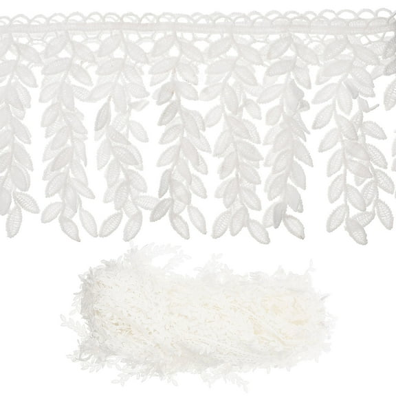 Raindrops Diy Clothing Lace Lace Trim White Milk Fiber 1 Piece 54 In Length 4.3 In Width