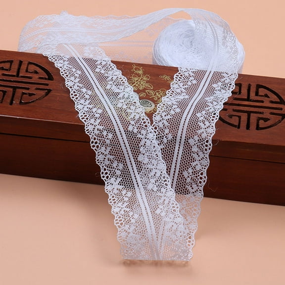 Raindrops White Bridal Lace Trim Ribbon Nylon Crochet Lace for Wedding Dress Decor