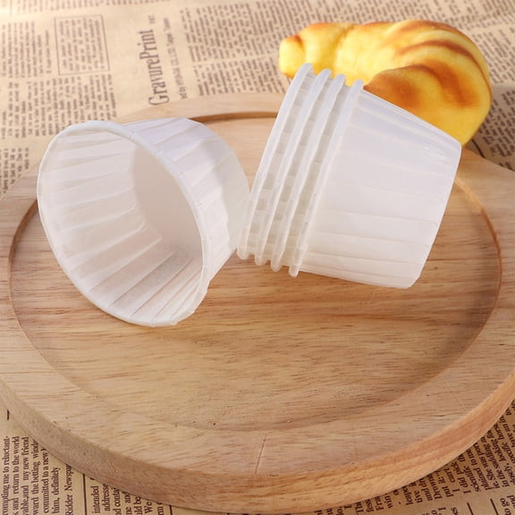Raindrops White Paper Cake Cups for Dessert Use Perfect for Parties and Celebrations 50 Pieces Small Size