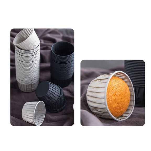 Raindrops White Paper Cake Cups for Dessert Use Perfect for Parties and Celebrations 50pcs Oilproof Small Size