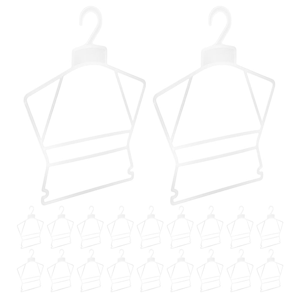 Raindrops White Plastic Baby Clothes Hangers for Organizing Infant Clothing in Closet or Nursery 20 Pieces