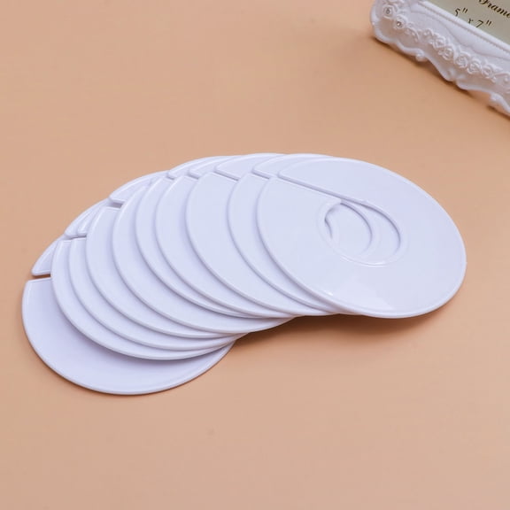 Raindrops Round White Plastic Hanger Dividers for Clothing and Accessories, Organizer for Closet