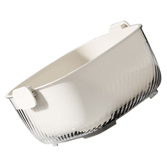 Raindrops White Plastic Fruit Strainer for Kitchen Use Lightweight and Large Size Fits Oranges Pineapples