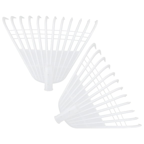 Raindrops White Plastic Hand Rake for Garden Cleaning with Durable Tooth Design and Reliable Performance