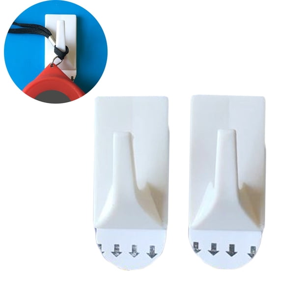 Raindrops White Plastic Hooks for Wall Storage with Strong Adhesion Perfect for Home Organization Small Size Large Suction 2 Pack