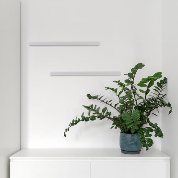 Raindrops White Wallmounted Floating Shelf for Storage Made of Composite Board Heavy Duty and Spacesaving 12.5 x 4.5 x 3.5 Inches