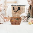 thumbnail image 2 of Goaste 3 Pack Wooden Bread Baskets, Wood Chip Picnic Basket With Handles Handmade Woven Harvest Basket Holder Rustic 2 of 14