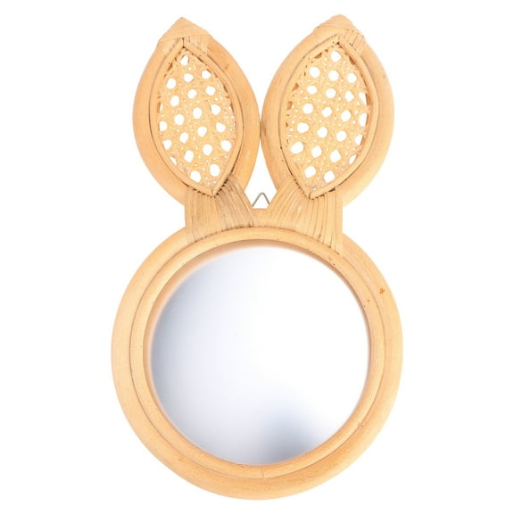 Raindrops Wicker Mirror Rattan Makeup Wall-mounted Decorative Store