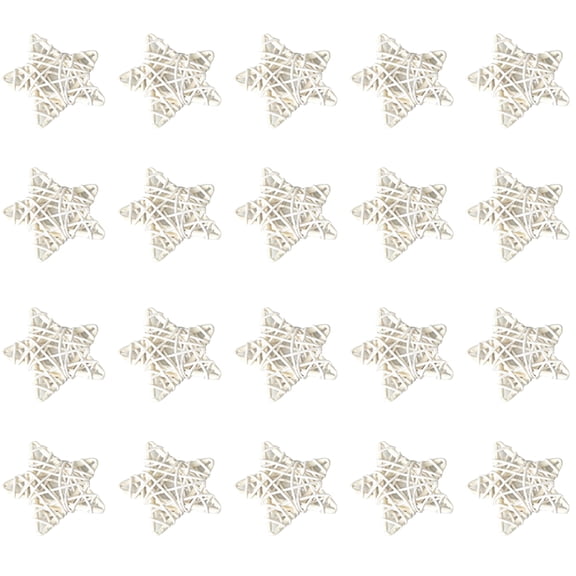 Raindrops Wicker Rattan Star Decorative for Christmas and Wedding Hanging Stars 20Pcs