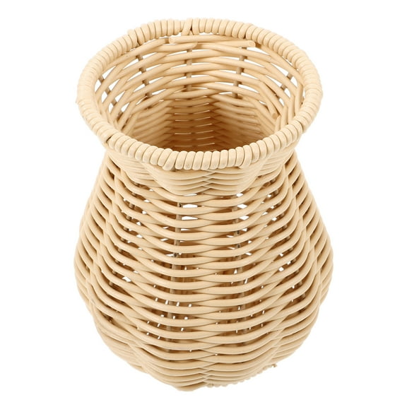 Raindrops Wicker Vase Prom Pastoral Style Decorative Vase Miss 14.50X12.00X12.00CM Beige
