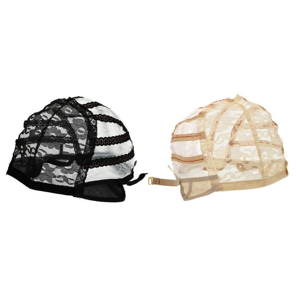 Raindrops Wigcap Base 2Pcs Mesh Material Square Shape Various Occasions