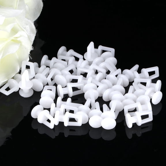Raindrops Window Rods for Curtains 100Set White Plastic Curtain Rollers for Window Door Shower Applications