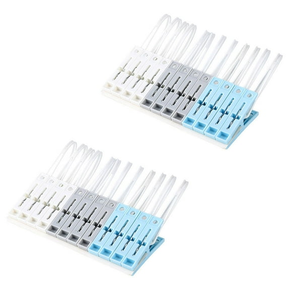 Raindrops Windproof Clothespin Clips for Home Use Made of Plastic Assorted Color Pieces