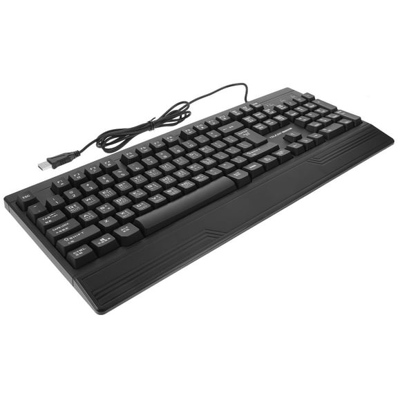 Raindrops Compact USB Keyboard for Office and Gaming Black Multi Language Support