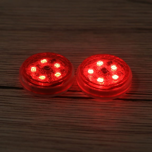 Raindrops Wireless LED Warning Light for Car Use with High Brightness and Water Resistant Design 2pcs Red