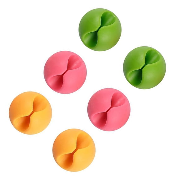 Raindrops Wires Organizer 6Pcs Plastic Cable Clips Round for Office Use
