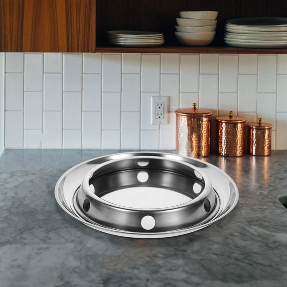 Raindrops Wok Display Stand Stainless Steel Heat Insulation Rack for Kitchen Use 1Pcs