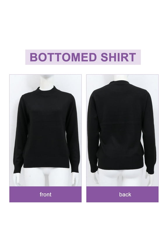 Women Winter Sweater 1 Pc Long Sleeve Woolen Shirt Comfortable Wearing Black