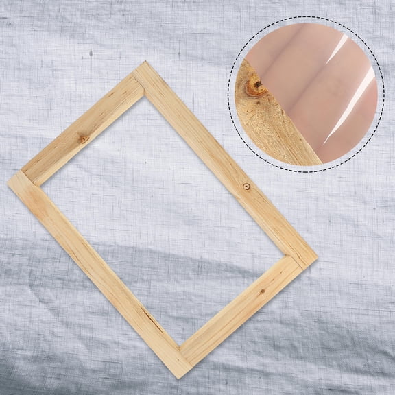 Raindrops Wood 1Set Frame for Fabric Printing Artists Khaki Rectangular