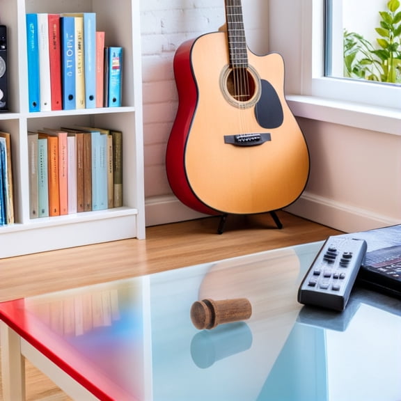 Raindrops Wood Guitar Strap Lock Pin Beige for Acoustic Electric Bass with Easy Attachment