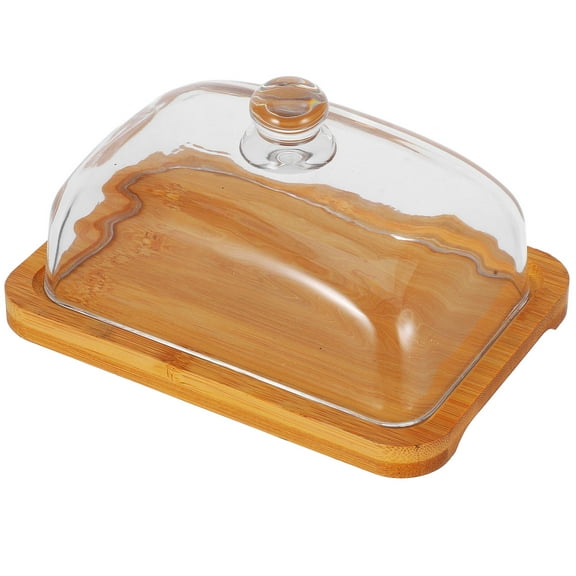 Raindrops Cake Dish with Cover Glass Butter Dish Multi 1Pack