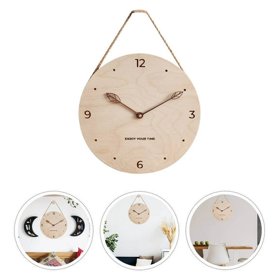 Raindrops  Wood Clock Mute Moving Gears Wall Extra Large Clocks for Living Room Office