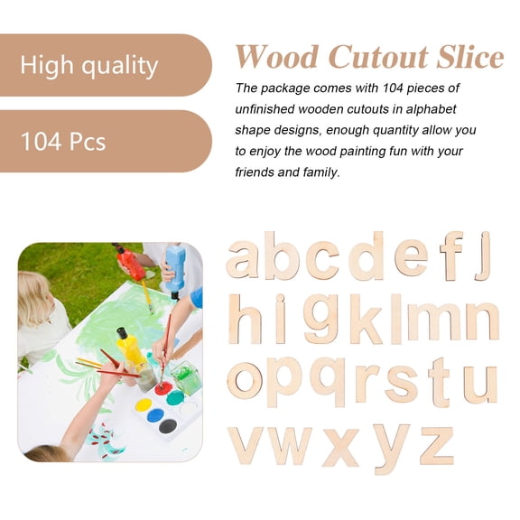 USHOBE Wood Cutout Decoration Assorted Color For Wedding 104Pcs