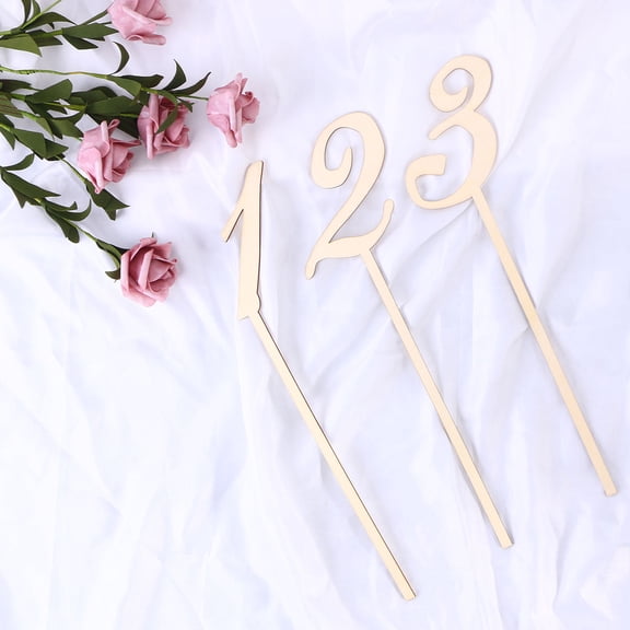 Raindrops Wood Table Number Holders 10Pcs for Wedding Banquet Seating Assignments Heart Shaped Base