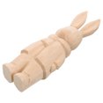 thumbnail image 1 of Raindrops Wooden Bunny Figurine Carved Statue Decorative Desktop Craft Sculpture for Home and Office, 1 of 8