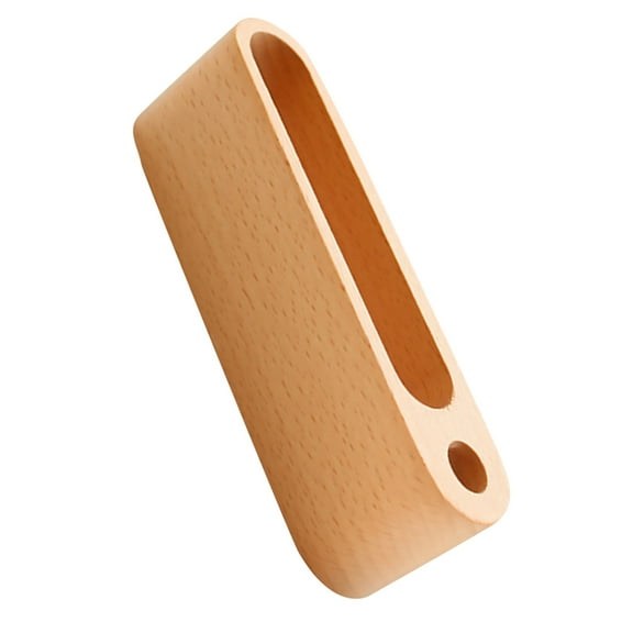 Raindrops Wooden Business Cards Holder with Pen Holder Design for Desk Storage Beige Composite Material