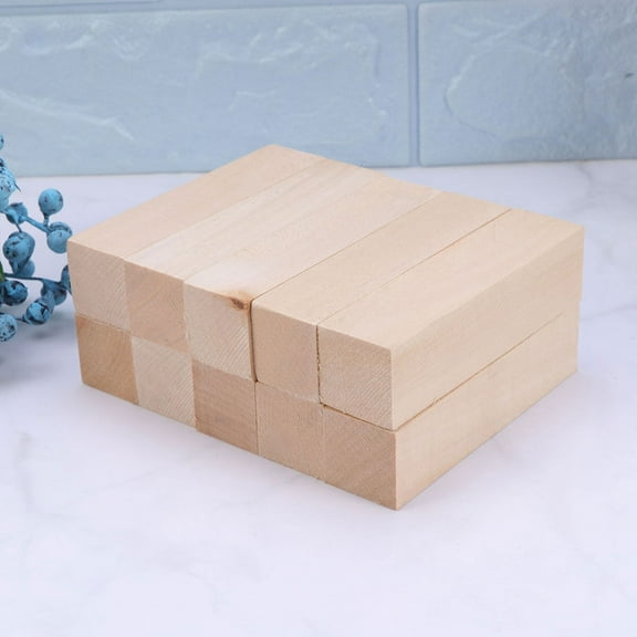 Raindrops Wooden Craft Plank for DIY Projects Khaki Color Smooth Surface Basswood Timber 10 Pieces