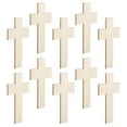 thumbnail image 1 of Raindrops Wooden Cross Shaped Crafts Blocks for Decor Beige Color Smooth Wood Surface Perfect for DIY, 1 of 8