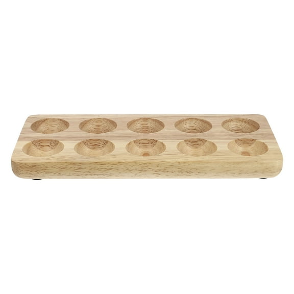 Raindrops Wooden Egg Tray Storage Drawers Holder for Counter Reusable