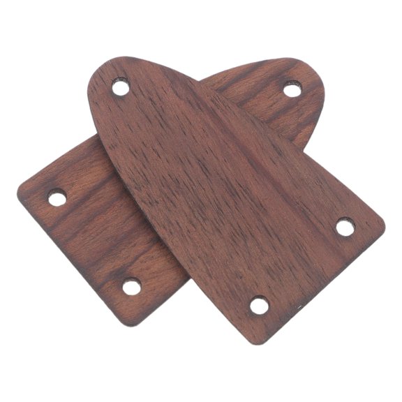 Raindrops 2Pcs Brown Wooden Semi Elliptical Truss Rod Covers for Electric Guitar Maintenance