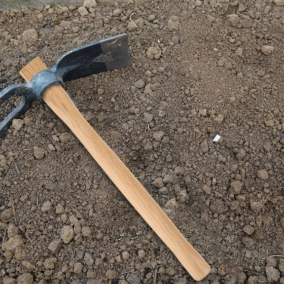 Raindrops Wooden Hoe Handle Replacement for Garden Work Beige Color Sturdy and Comfortable Most Hoes 2pcs