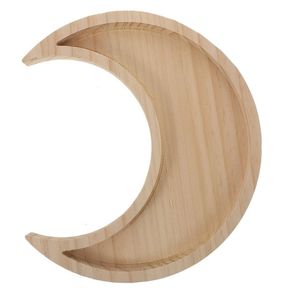 Raindrops Wooden Moon Serving Tray for Fruit, Cheese, Dessert, Coffee Display