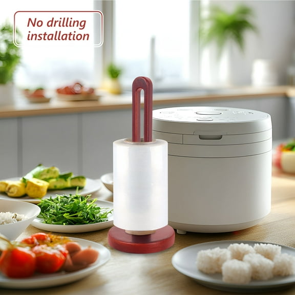 Raindrops Wooden Paper Towel Roll Holder Stand Up Kitchen Paper Towel Dispenser With Wooden Base For Paper Hand Towels Dishcloths Wraps