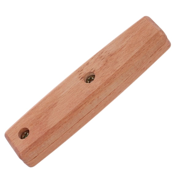 Raindrops Wooden Spatula Handle Replacement for Kitchen Tool Repair, Anti-Scald Beige Design, and Easy to Install, 1 Piece