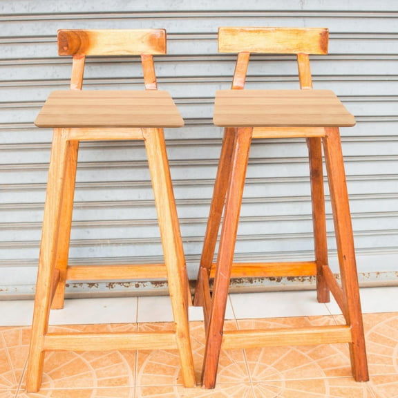 Raindrops Wooden Square Stool Seat Replacement for Stool Use Khaki Color Fits Various Chairs