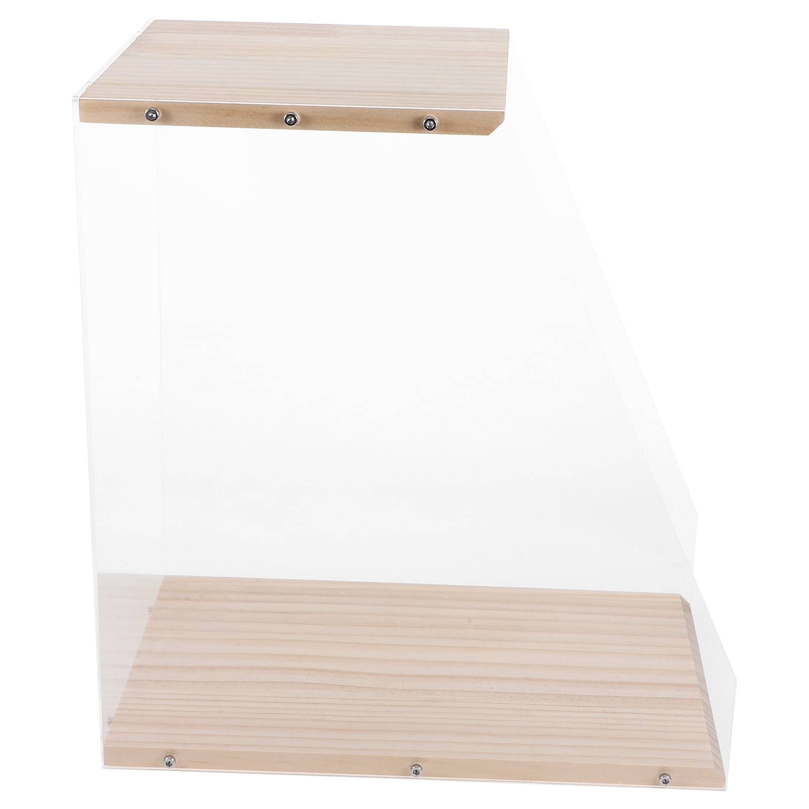 Raindrops Wooden Vinyl Record Storage Box Clear Record Holder Stand for ...