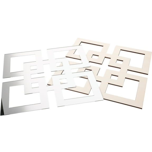 Raindrops Wooden Wall Stickers Mirror Tiles for Modern Decoration Office Silver